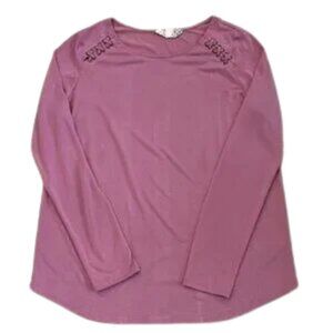 Pink Republic Womens Pink Long Sleeve Stretch Shirt Top Blouse Pullover - Size L